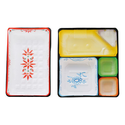 タカギ産業 仕出弁当 TSR-BOX80-55 中仕切 柄付 300枚(50枚×6) 2003541 1ケース(300枚入(50枚×6袋))（直送品）