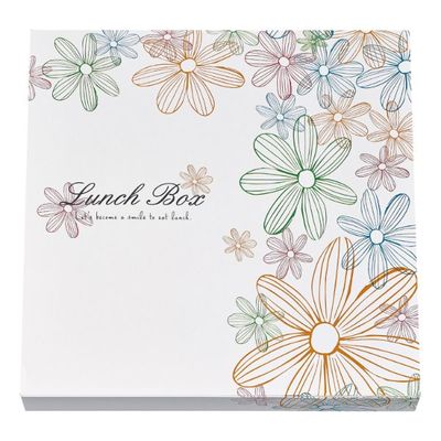 仕出弁当 TSR-BOX80-80 外箱 フラワー 300枚(50枚×6) 2003547 1ケース(300枚入(50枚×6袋))（直送品）