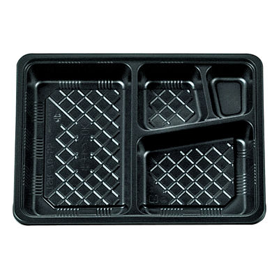 タカギ産業 弁当容器 TSR-70-55 黒 本体 800枚(50枚×16) 2004528 1ケース(800枚入(50枚×16袋))（直送品）