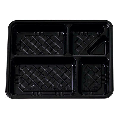タカギ産業 弁当容器 TSR-80-60 黒 本体 900枚(50枚×18) 2004542 1ケース(900枚入(50枚×18袋))（直送品）