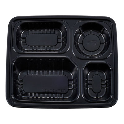 タカギ産業 弁当容器 TSR-60(3) 黒 本体 900枚(50枚×18) 2004670 1ケース(900枚入(50枚×18袋))（直送品）