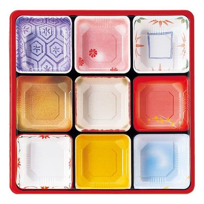 タカギ産業 弁当容器 TSR-80(2) 柄付 900枚(50枚×18) 2004880 1ケース(900枚入(50枚×18袋))（直送品）