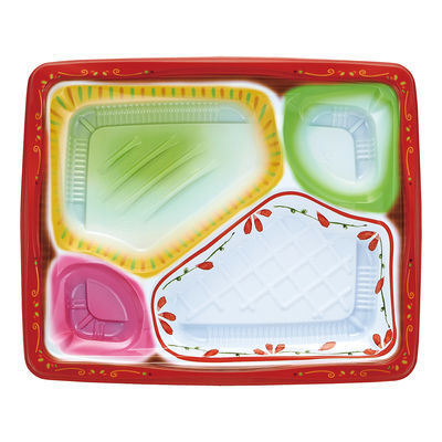 弁当容器 TSR-24ー20(1) 柄付 本体 800枚(50枚×16) 2004950 1ケース(800枚入(50枚×16袋))（直送品）