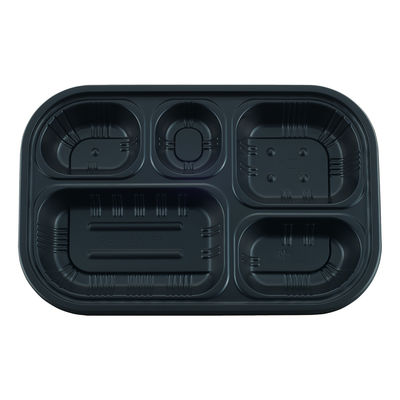 タカギ産業 弁当容器 TSR-85-55C 黒 本体 800枚(50枚×16) 2004954 1ケース(800枚入(50枚×16袋))（直送品）