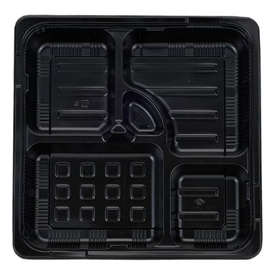 タカギ産業 弁当容器 TSR-270P 黒 本体 400枚(50枚×8) 2005561 1ケース(400枚入(50枚×8袋))（直送品）