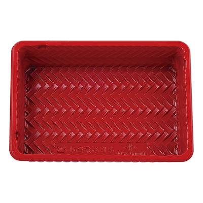 タカギ産業 弁当容器 アジロ弁当小 本体:赤黒 600枚(50枚×12) 2005625 1ケース(600枚入(50枚×12袋))（直送品）
