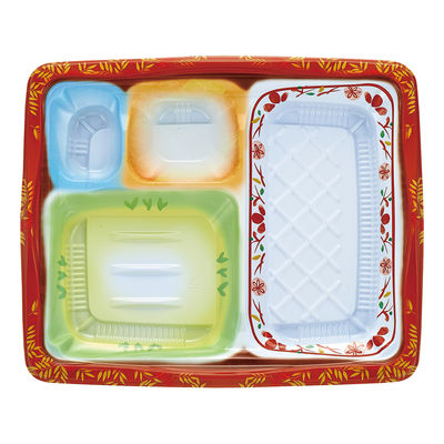 弁当容器 TSR-24ー20(3) 柄付 本体 800枚(50枚×16) 2005645 1ケース(800枚入(50枚×16袋))（直送品）