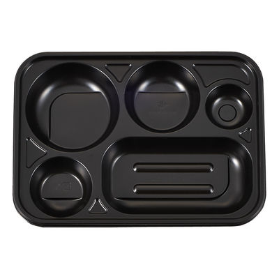 タカギ産業 弁当容器 TSR-690ーS2 黒 本体 800枚(50枚×16) 2008003 1ケース(800枚入(50枚×16袋))（直送品）