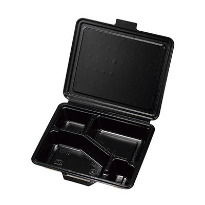 弁当容器 ランチボックス KM-59 ブラック 300枚(25枚×12) 54883 1ケース(300枚入(25枚×12袋))（直送品）