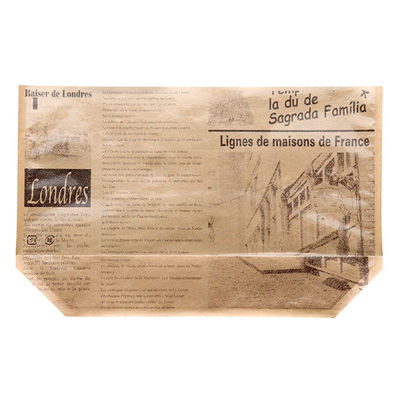 パン袋 エコ・フィールド(ヨーロピアン柄)茶【weeco】 大阪ポリエチレン 3000枚(100枚×30) 9617（直送品）