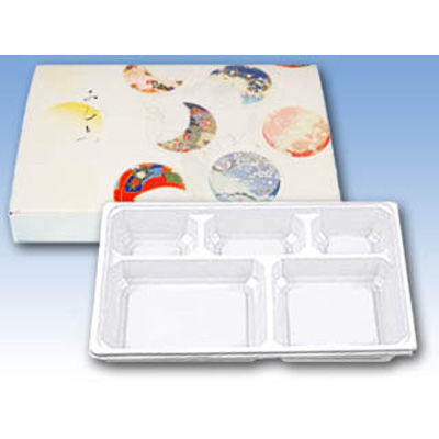 仕出弁当 90-60おひとつワンピース・中仕切90-60A白セット 300枚(50枚×6) BSBP-25403（直送品）