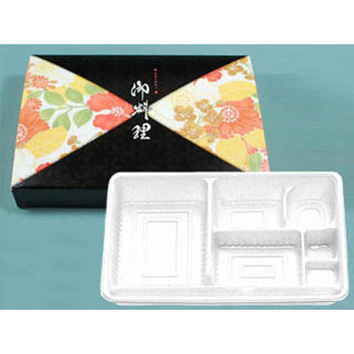 仕出弁当 80-55黒椿ワンピース・中仕切80-55白セット 300枚(50枚×6) BSBP-30203（直送品）
