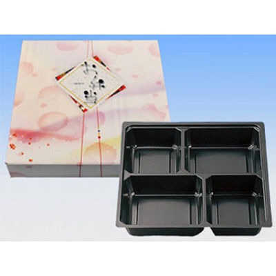 仕出弁当 70-70唯結ワンピース・中仕切70-70黒セット 300枚(50枚×6) BSBP-34045（直送品）