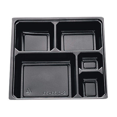 北原産業 弁当容器 中仕切65-65 C-2黒 400枚(50枚×8) CB-6575 1ケース(400枚入(50枚×8袋))（直送品）