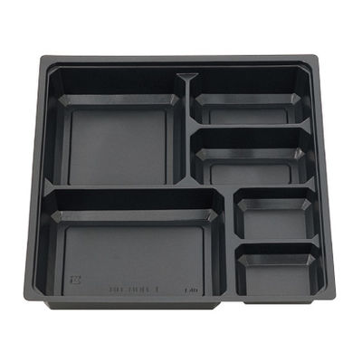 北原産業 弁当容器 中仕切80-80 B-1黒カルプ 300枚(50枚×6) CB-8152 1ケース(300枚入(50枚×6袋))（直送品）
