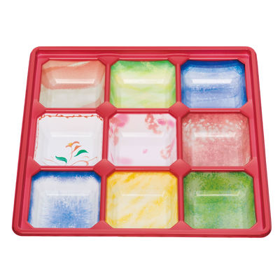 北原産業 弁当容器 中仕切80-80 C-88マーブル 300枚(50枚×6) CB-8165 1ケース(300枚入(50枚×6袋))（直送品）