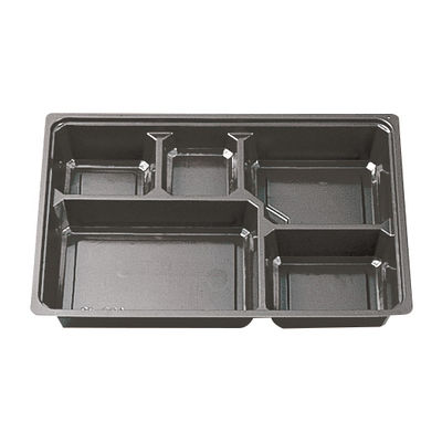 北原産業 弁当容器 中仕切85-60A 黒 300枚(50枚×6) CB-8562 1ケース(300枚入(50枚×6袋))（直送品）