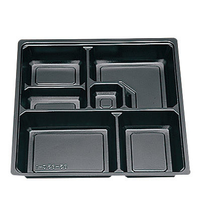 北原産業 弁当容器 中仕切85-85 C-1黒 160枚(20枚×8) CB-8589 1ケース(160枚入(20枚×8袋))（直送品）