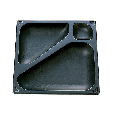 北原産業 弁当容器 中仕切85-85 C-4黒カルプ 160枚(20枚×8) CB8598 1ケース(160枚入(20枚×8袋))（直送品）