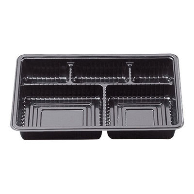 北原産業 弁当容器 中仕切90-60A 黒カルプ 300枚(50枚×6) CB-906N 1ケース(300枚入(50枚×6袋))（直送品）