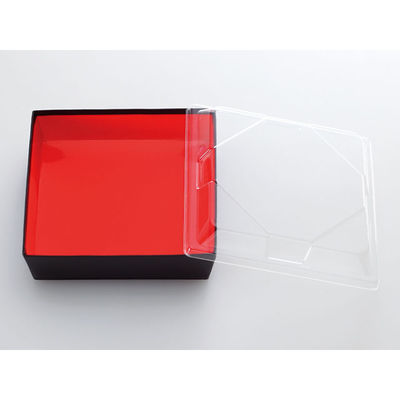 北原産業 重箱 YJ-7 朱黒 盛蓋セット 400枚(40枚×10) CT-6010 1ケース(400枚入(40枚×10袋))（直送品）