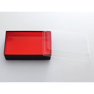 北原産業 重箱 YJ-10 浅朱黒 盛蓋セット 320枚(40枚×8) CT-6015 1ケース(320枚入(40枚×8袋))（直送品）