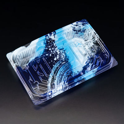 刺身容器　バイオ 流派 平17-12B 海洋青　1200枚(50枚×24) FAPK092　リスパック（直送品）