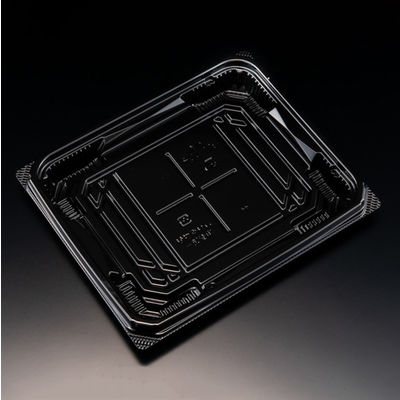 刺身容器　バイオ 流派 平20-17B 黒　600枚(50枚×12) FAPK511　リスパック（直送品）