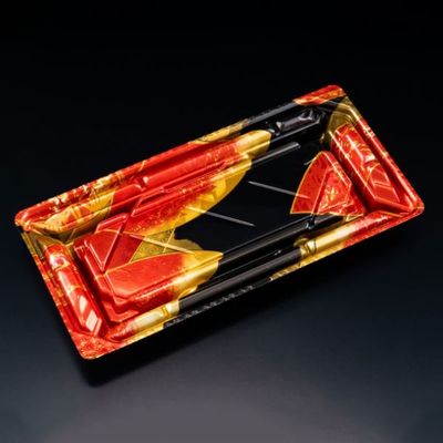 寿司容器　バイオPS 美枠寿司 1-4B せんれい赤　800枚(50枚×16) FAPR073　リスパック（直送品）