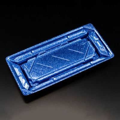 寿司容器　バイオPS 美枠寿司 1-4B ステラブルー　800枚(50枚×16) FAPR075　リスパック（直送品）