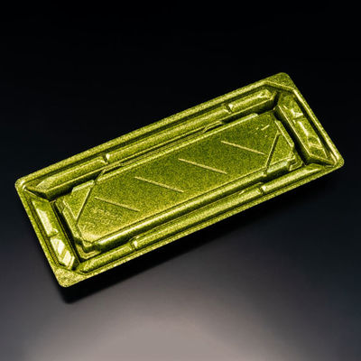 寿司容器　バイオPS 美枠寿司 1-5B ステラグリーン　800枚(50枚×16) FAPR106　リスパック（直送品）