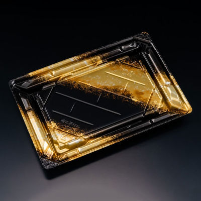 寿司容器　バイオPS 美枠寿司 2-4B しょうえい金　600枚(50枚×12) FAPR282　リスパック（直送品）