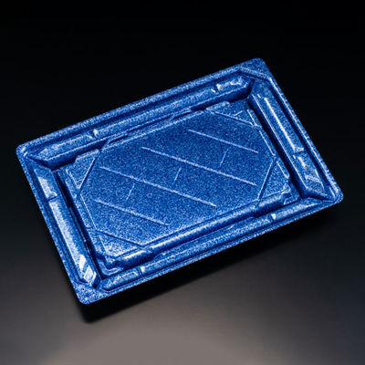 寿司容器　バイオPS 美枠寿司 2-4B ステラブルー　600枚(50枚×12) FAPR285　リスパック（直送品）