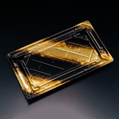 寿司容器　バイオPS 美枠寿司 2-5B しょうえい金　600枚(50枚×12) FAPR312　リスパック（直送品）