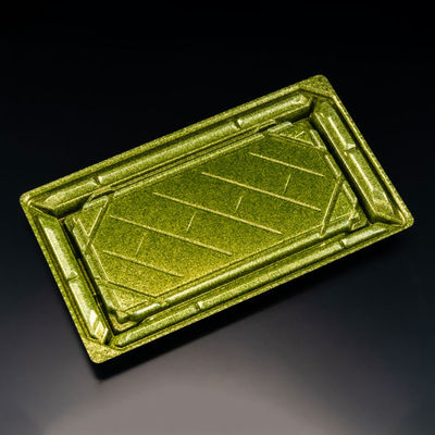 寿司容器　バイオPS 美枠寿司 2-5B ステラグリーン　600枚(50枚×12) FAPR316　リスパック（直送品）