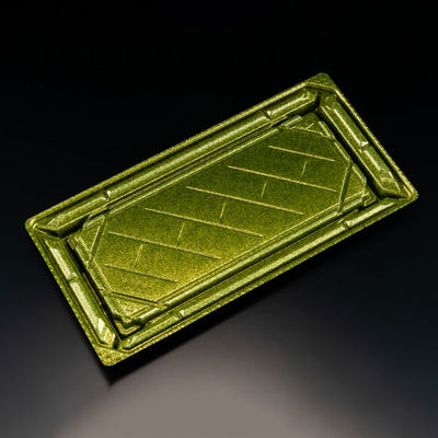 寿司容器　バイオPS 美枠寿司 2-6B ステラグリーン　600枚(50枚×12) FAPR346　リスパック（直送品）