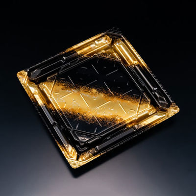 寿司容器　バイオPS 美枠寿司 3-3B しょうえい金　600枚(50枚×12) FAPR432　リスパック（直送品）