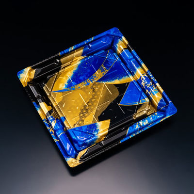 寿司容器　バイオPS 美枠寿司 3-3B せんれい青　600枚(50枚×12) FAPR434　リスパック（直送品）