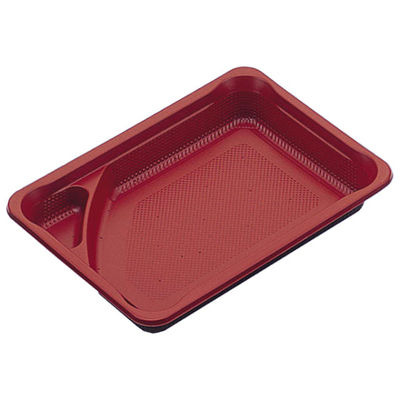 北原産業 弁当容器 KF-30B朱黒 本体 600枚(25枚×24) KLF3360 1ケース(600枚入(25枚×24袋))（直送品）