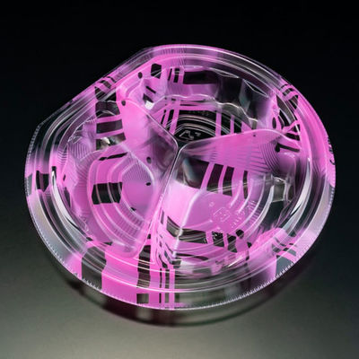 サラダ・フルーツ容器　バイオ パティー 18B-3S ふわピンク　600枚(50枚×12) PBPT385　リスパック（直送品）