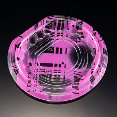 サラダ・フルーツ容器　バイオ パティー 18B ふわピンク　600枚(50枚×12) PBPT355　リスパック（直送品）