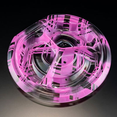 サラダ・フルーツ容器　バイオ パティー 20B-3S ふわピンク　400枚(50枚×8) PBPT485　リスパック（直送品）