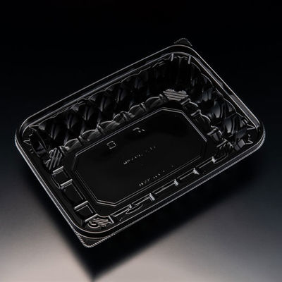 サラダ容器　バイオ アソートケース 22-16B(48) 黒　600枚(50枚×12) PBPU832　リスパック（直送品）