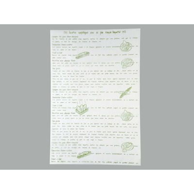 大阪ポリヱチレン販売 大阪ポリエチレン グラシンペーパー(レシピ柄)グリーン 500枚 6644 1包(500枚入)（直送品）