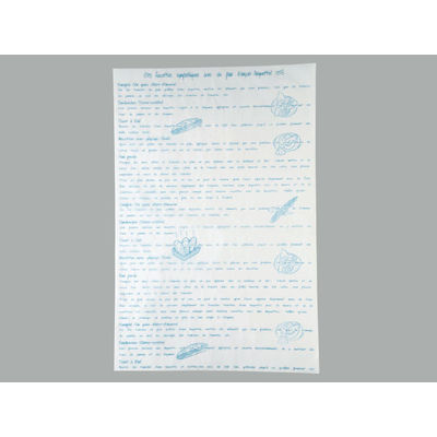 大阪ポリヱチレン販売 大阪ポリエチレン グラシンペーパー(レシピ柄)ブルー 500枚 6645 1包(500枚入)（直送品）