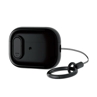 AirPods Pro 第2世代 ケース ハイブリッド フタ開閉ロック機能 ブラック AVA-AP4TSLBK エレコム 1個（直送品）