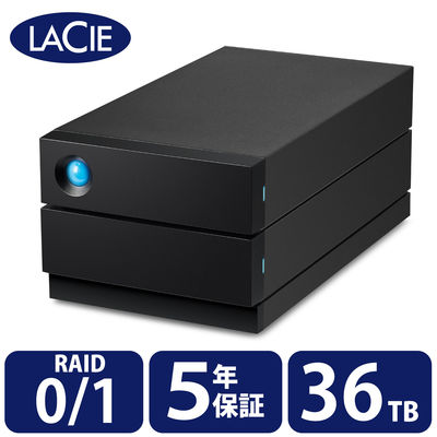 HDD 外付け 36TB 据え置き 5年保証 2big RAID USB-C STHJ36000800 LaCie 1個（直送品）