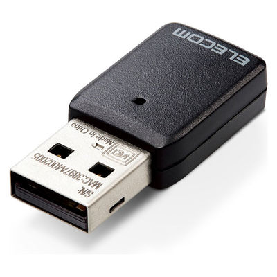 WiFi 無線LAN 子機 867Mbps + 300Mbps ブラック WDC-867DU3S2 Z43:AA43エレコム 1個（直送品）