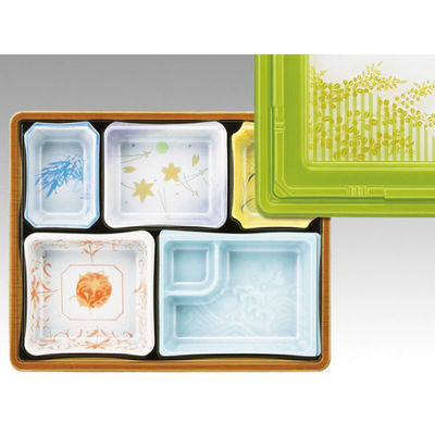 仕出弁当 T-110-A セット(蓋パールグリーン) 100枚(20枚×5) 00349777 1ケース(100枚入(20枚×5袋))（直送品）