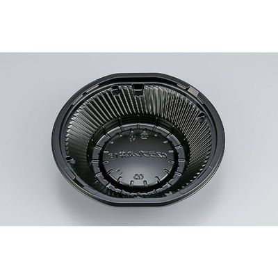 丼・重容器　CZラプレ丸丼18 BS黒本体　600枚(50枚×12) 0124918000525　シーピー化成（直送品）